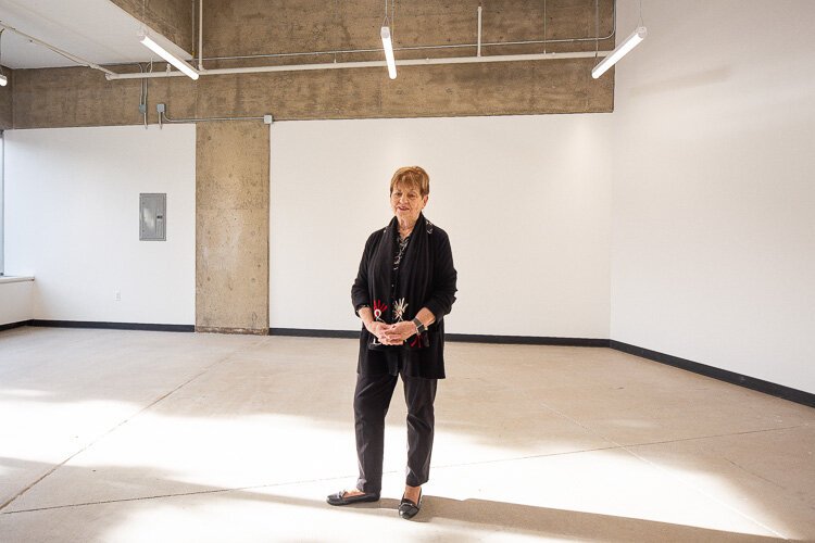 Emma Jean Woodward ay ArtSpace in Dearborn. Photo by David Lewinski.