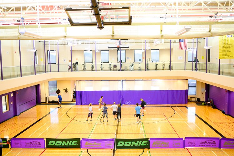 Pickleball players at Older Person's Center in Rochester.