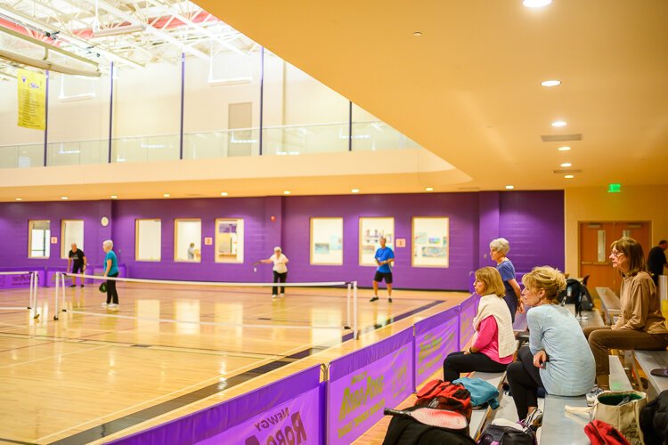 Pickleball players at Older Person's Center in Rochester.