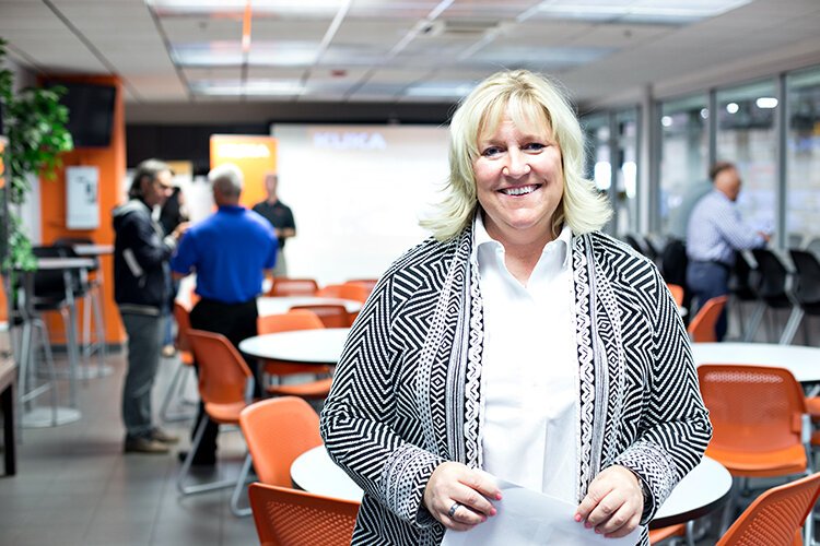 KUKA's Jennifer Husby wants students to see what manufacturing is really like. 