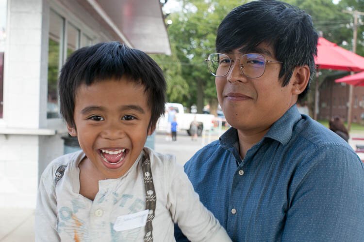 Dallas Sabolboro with dad Thaad at Doug's Delights.