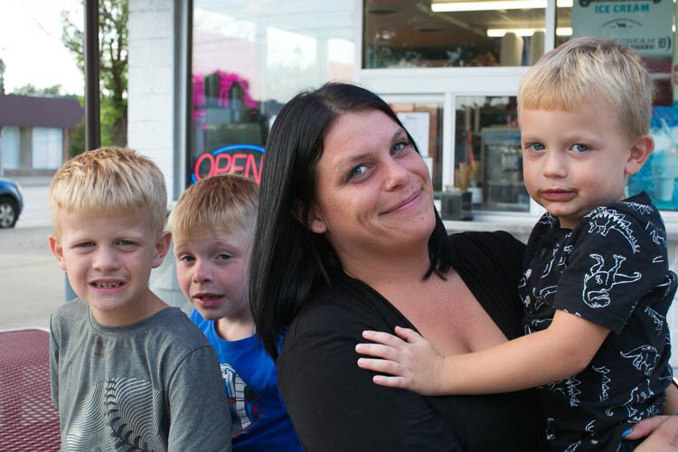 Trisha Adams and family at Doug's Delights in Hazel Park.