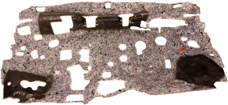 An Auria dash insulator, which absorbs engine noise coming through the firewall.