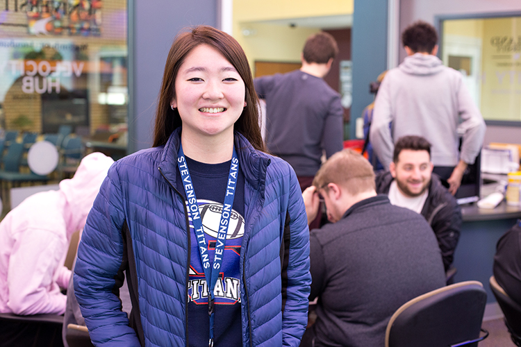 Hannah Bowen attended a course at the hub recently with her high school class. 