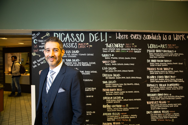 Allen Attee at U of M Dearborn's Picasso Cafe. Photo by David Lewinski