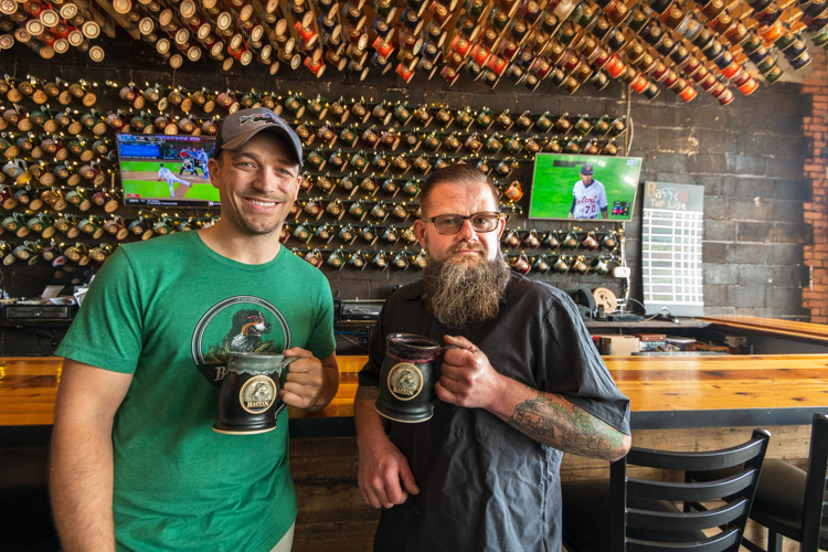 Joe Vandermarliere and Leon Traczynski at Baffin Brewery. Photo by Doug Coombe.