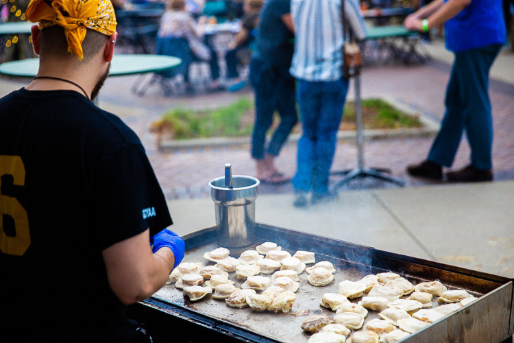 Food and camaraderie are frequently on hand in Farmington's Sundquist Pavilion.