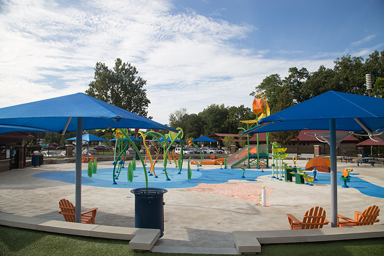 The new splash pad at Dodge Park in Sterling Heights.
