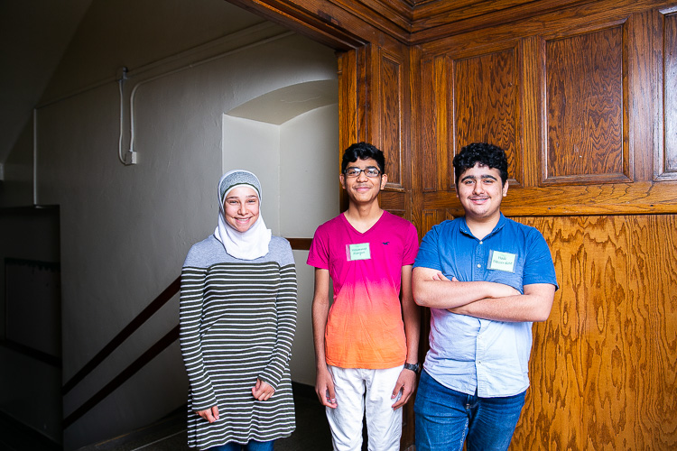 Sukayna Hamka, Mohammed Alzergani, and Hadi Nasserdine. Photo by David Lewinski.