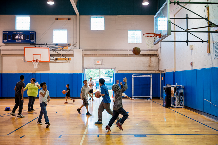 Basketball at a FitKids360 get together