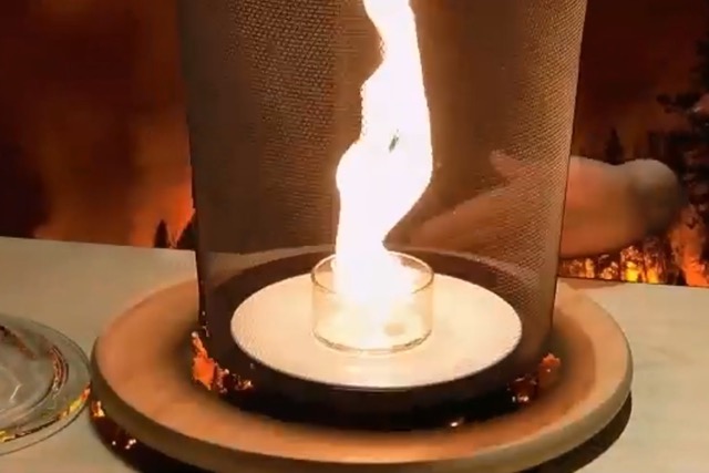 Image from the "fire tornado" demonstration