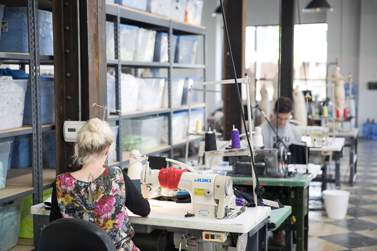 Detroit Sewn's manufacturing floor