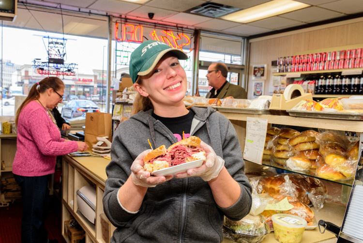 Shirah Farber at Star Deli. Photo by Doug Coombe.