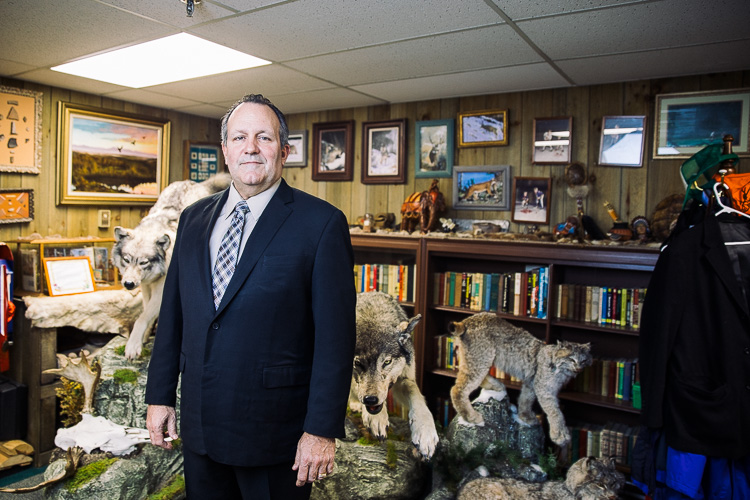 Mayor Bob Binson in his office at Binson's Medical Equipment & Supply. Photo by David Lewinski.