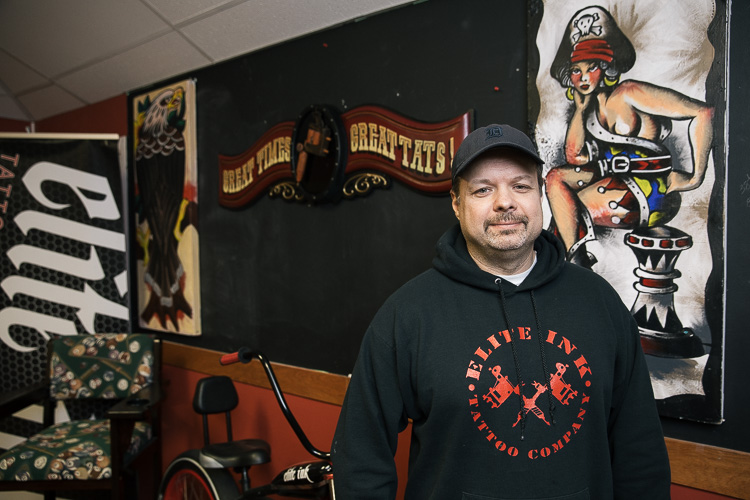 John Motyka at Elite Ink. Photo by David Lewinski.
