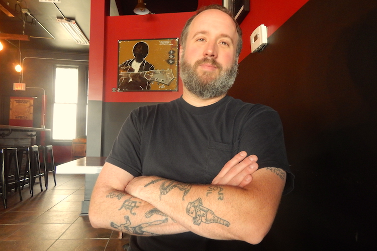 Don Duprie at his shop, Dangerously Delicious Pies on Biddle Avenue.