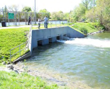 Lake level control structure. Photo courtesy Michigan Sea Grant.