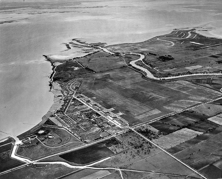 The area that would become Metro Beach in 1932. Courtesy Huron-Clinton Metroparks.