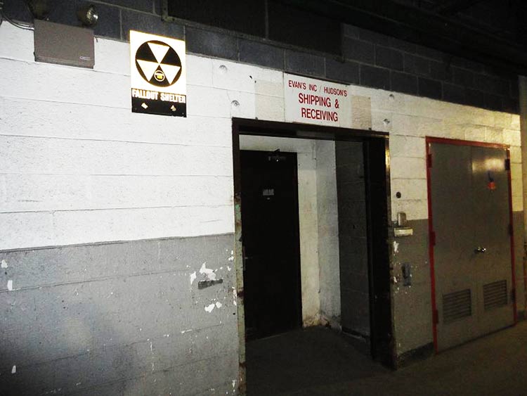 Fallout shelter beneath Northland. Photo by Jerry Naftaly.