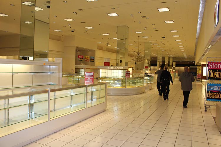 An empty Macy's department store. Photo by Jerry Naftaly.