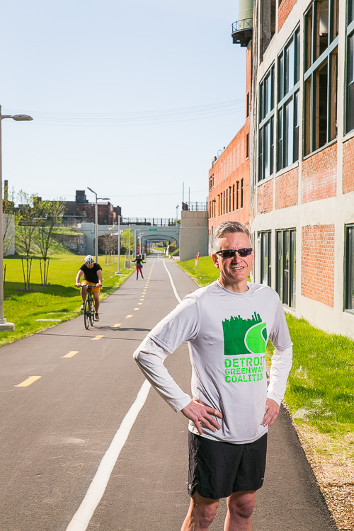 Todd Scott at the Dequindre Cut. Photo by David Lewinski.