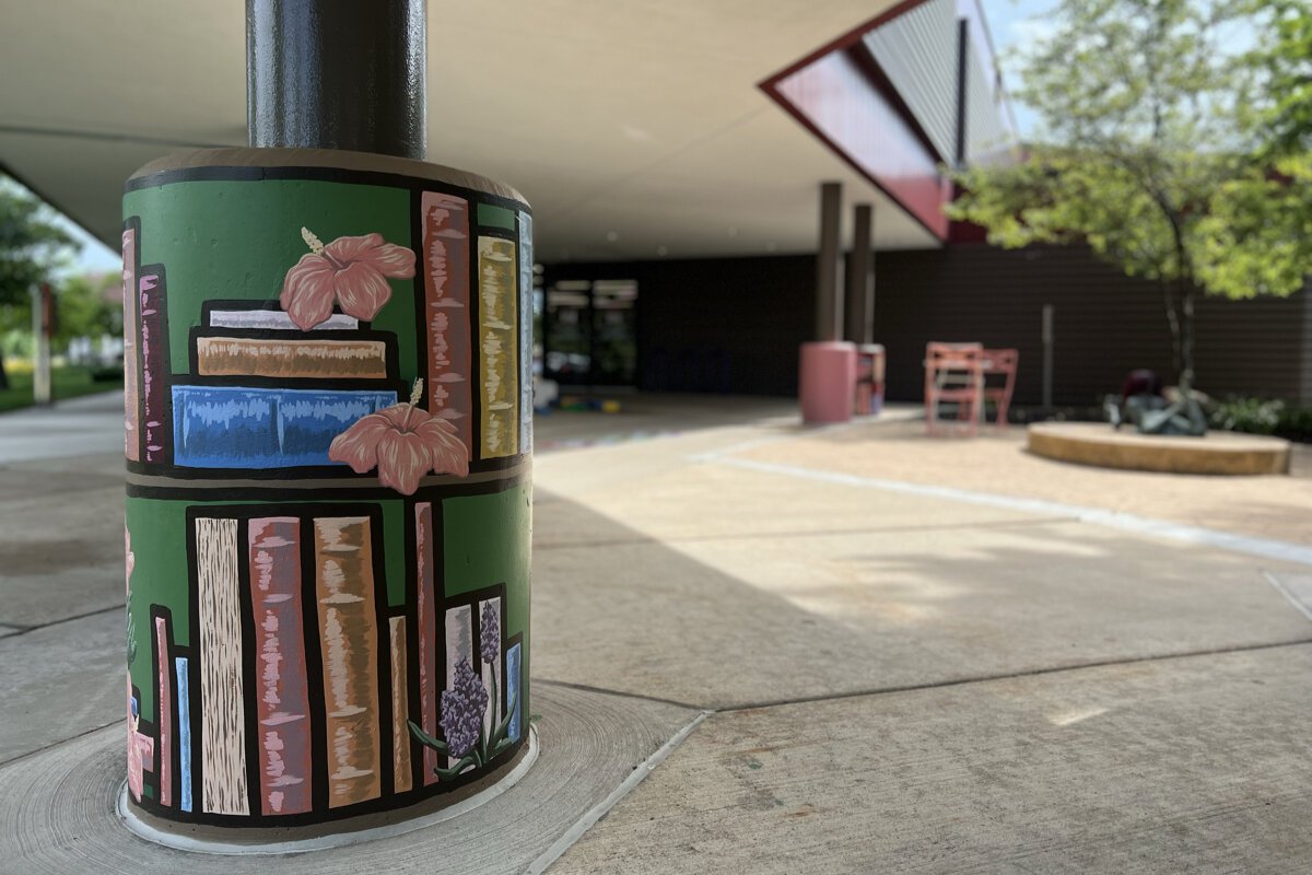 “Rooted in Word” by Tatum Lorway at the Sterling Heights Public Library.