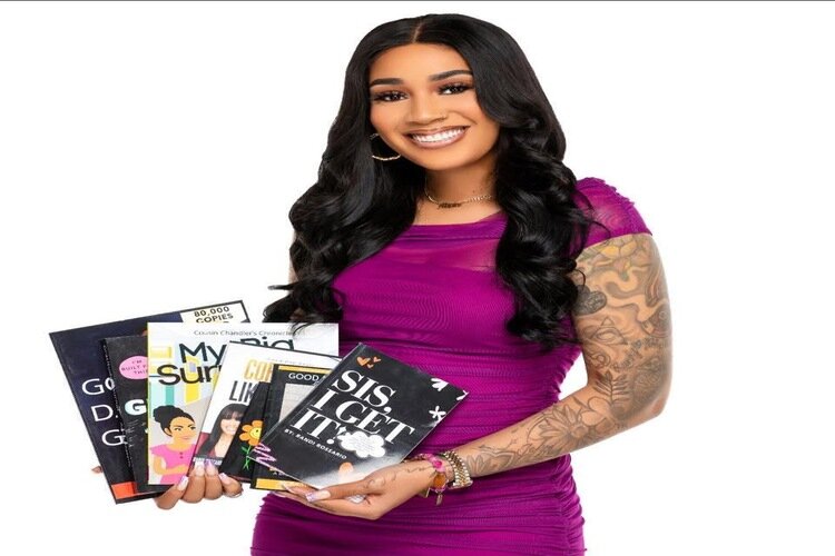 Randi Rossario Maples holding her newly launched book "Sis I Get It!"