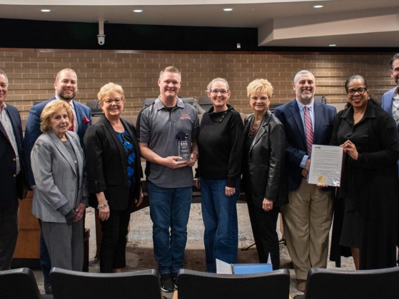 Shelley and Greg McArthur, co-founders and owners of NTL Industries, Inc. celebrate their 2025 National Small Business Persons of the Year award.