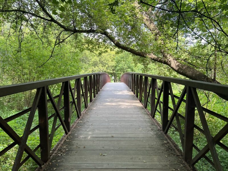 Crossing the Clinton River in Sterling Heights.
