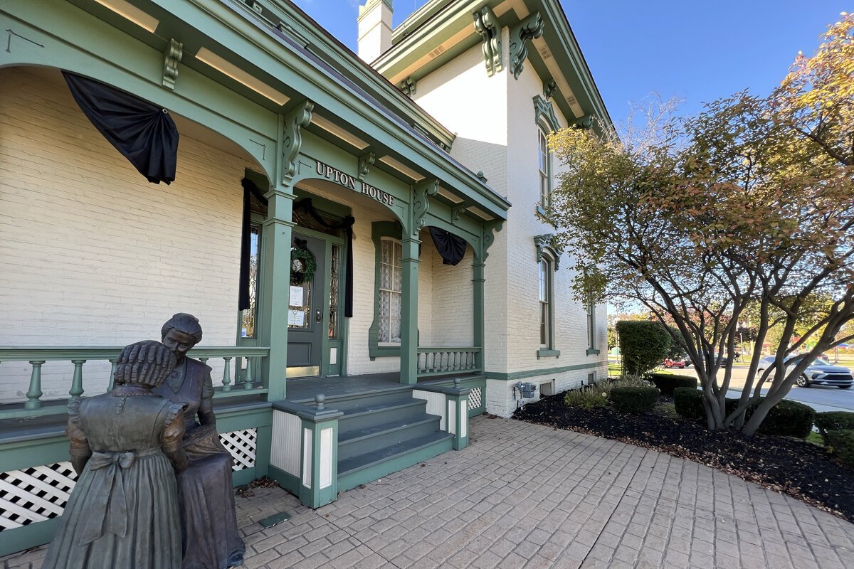 Restored in the early 1980s is the Upton House, which was built in 1867 by Sarah and William Upton on their farm.