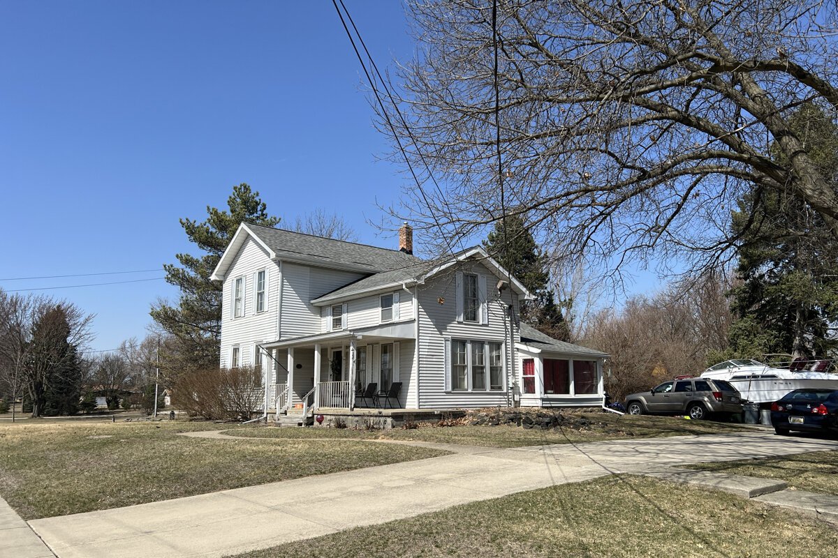 The historic 1875 home of John and Philena Rice at 37840 Utica Rd.