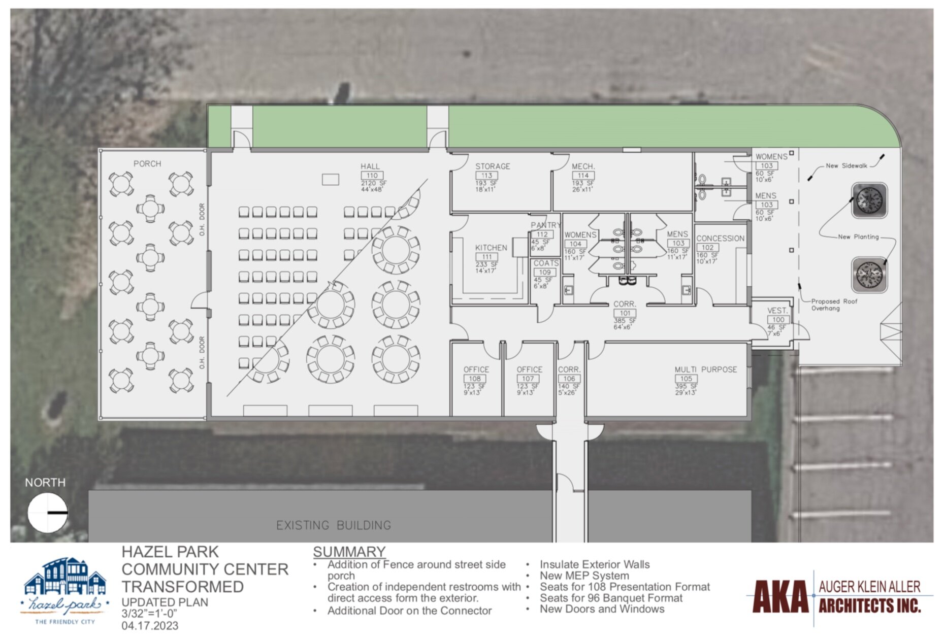 A rendering of the Hazel Park Community Center modernization project.