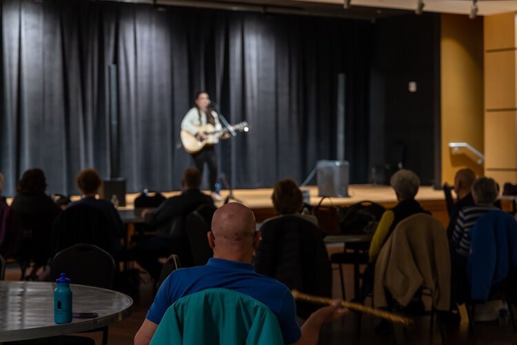 The audience enjoying the Sterling Coffeehouse series in 2024.