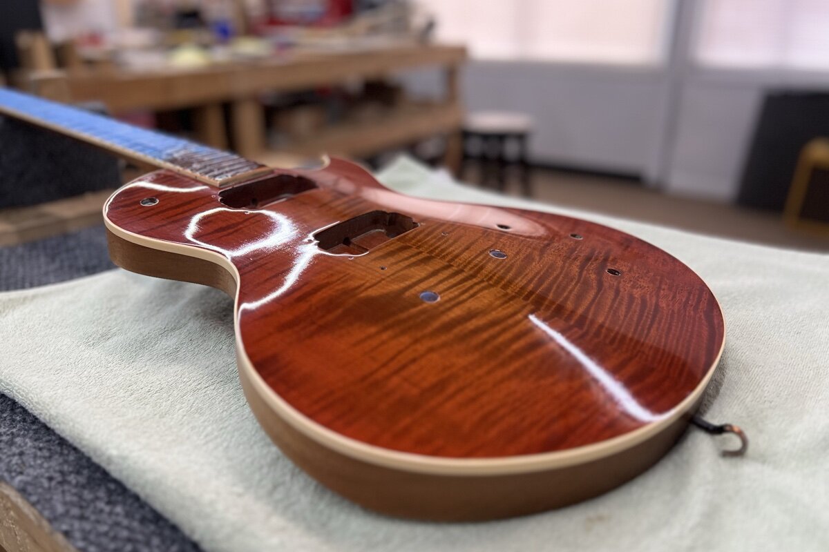 The Straightener is “based on the classic solid body, single cutaway (electric guitar) that we all know and love from the 1950s," Hopkins says.