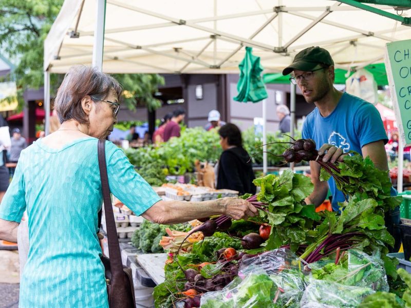 The Farmington Farmers Market is held each Saturday at Riley Park in downtown Farmington.