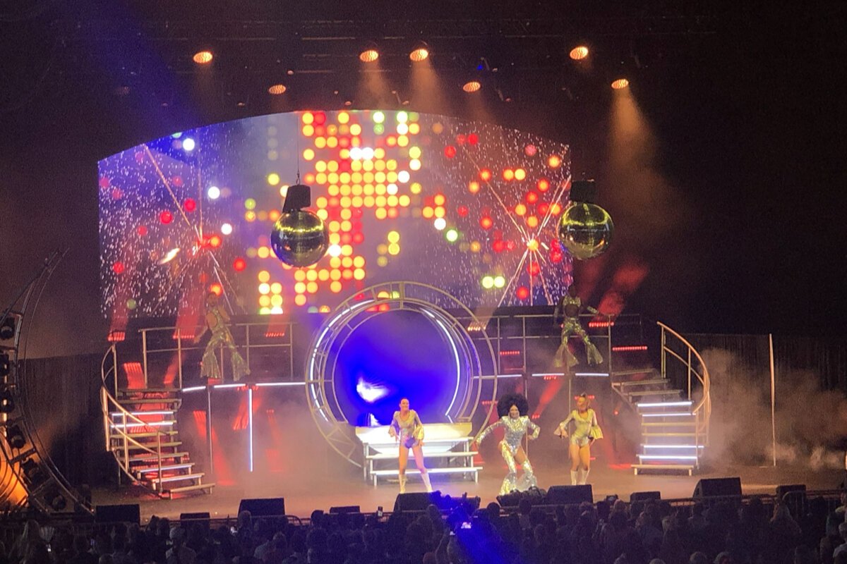 "This is RuPaul's Drag Race at Freedom Hill. I love Freedom Hill. It's just around the corner and they're pulling in great shows."