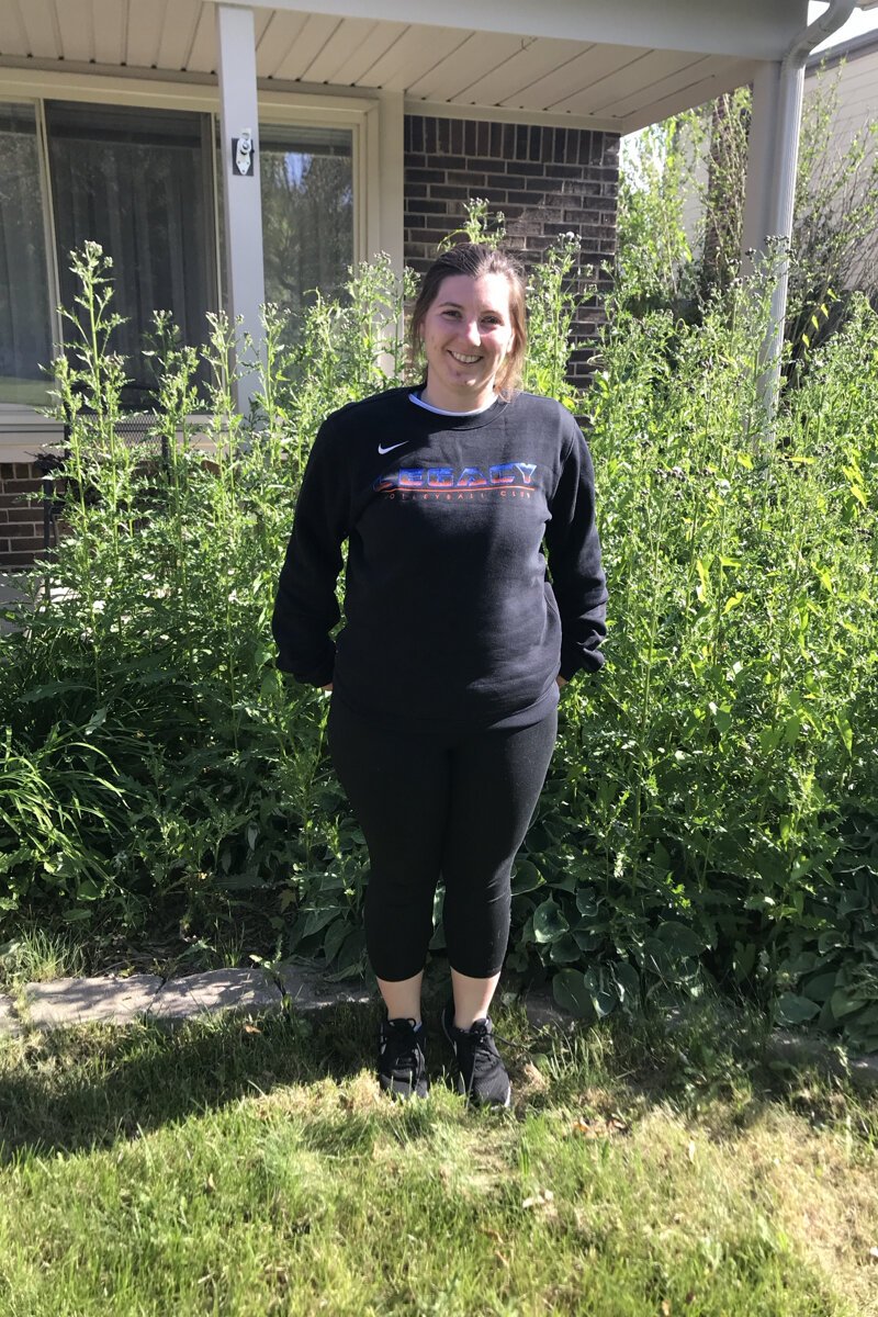 "That's my girlfriend, Lauren. We were gardening."