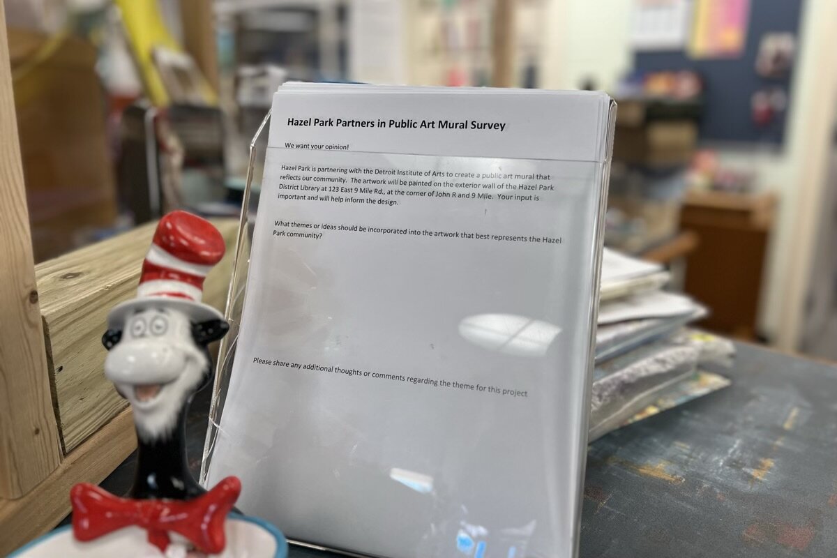 A community input survey asks Hazel Park residents what they want to see represented in a new mural at the center of town.