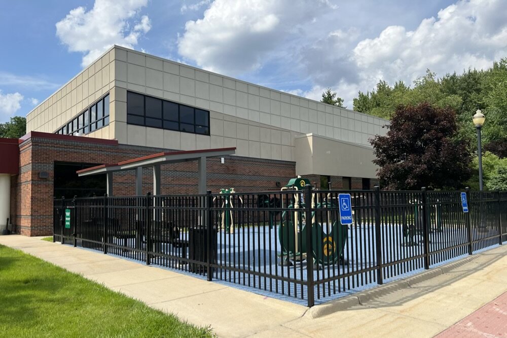 The 50+ Outdoor Fitness Park is located at the Sterling Heights Senior Center.