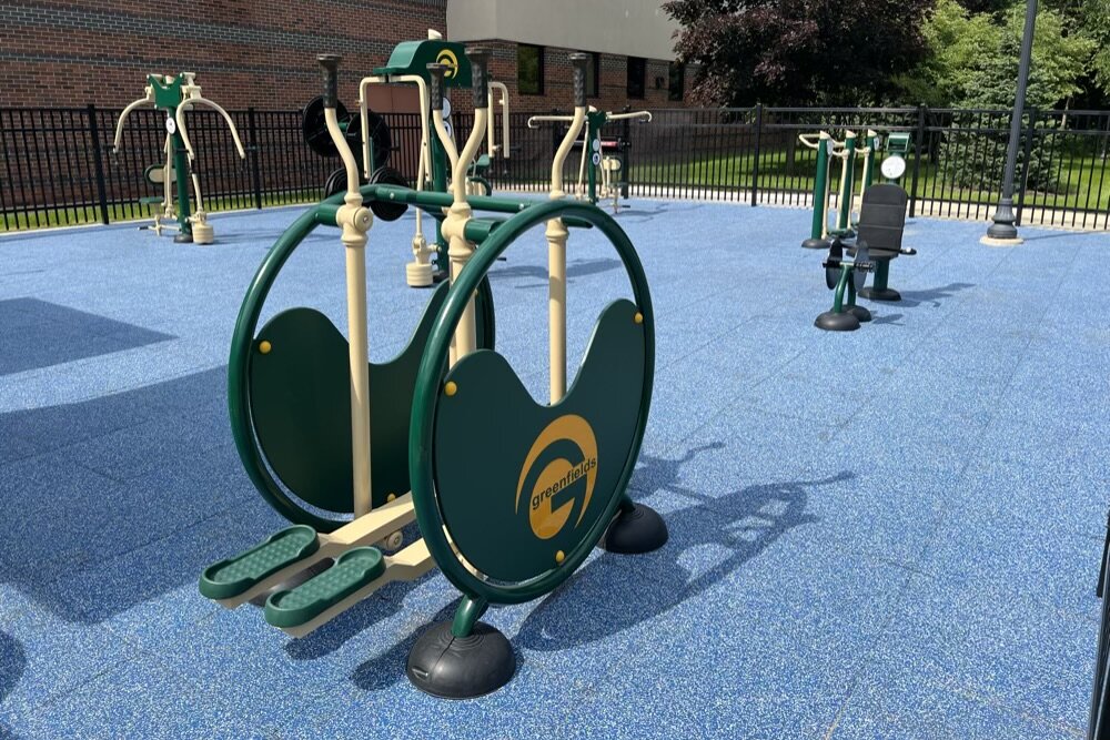 The Outdoor Fitness Park expands upon the interior amenities of the Senior Center and brings a little bit of that energy into the outdoors.