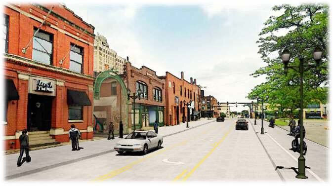 Clinton River Trail Connector concept. Photos courtesy of City of Pontiac.
