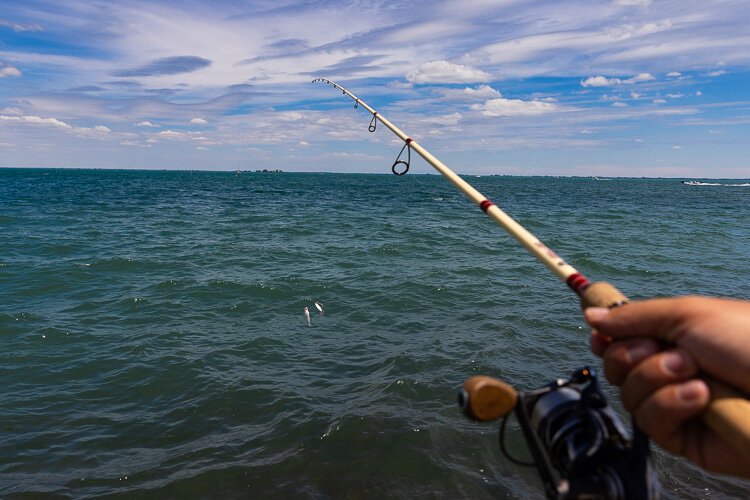 Fishing on Lake St. Clair.