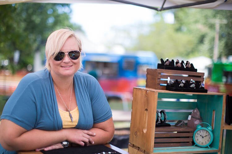 Rebecca Sisler of Silver Gypsy LLC at the Hazel Park Art Fair in 2019. (Photo: Nina Ignaczak)