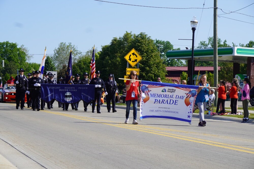The parade started at Utica Road and marched south down Dodge Park till its end at Junior Heritage High School near 16 Mile.