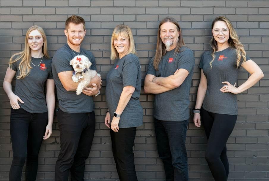 L to R: Thea Donahue (Senior Designer), Jacob Bonacorsi (Senior Designer), Shari Stein (Co-owner DesignTeam Plus, Registered Interior Designer), Harold Remlinger (Co-owner, DTP, Licensed Architect), Jo Alter (Senior Project Manager, Senior Designer)