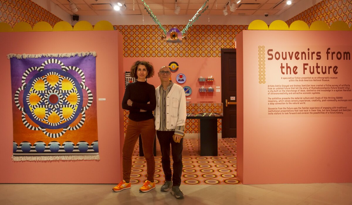 Artists Dahlia Elsayed and Andrew Demirjian. (Photo: Houssam Mchaimech)