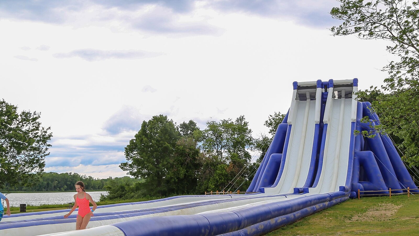 The Quadzilla Slide at Eastwood beach in Stony Creek Metropark. 