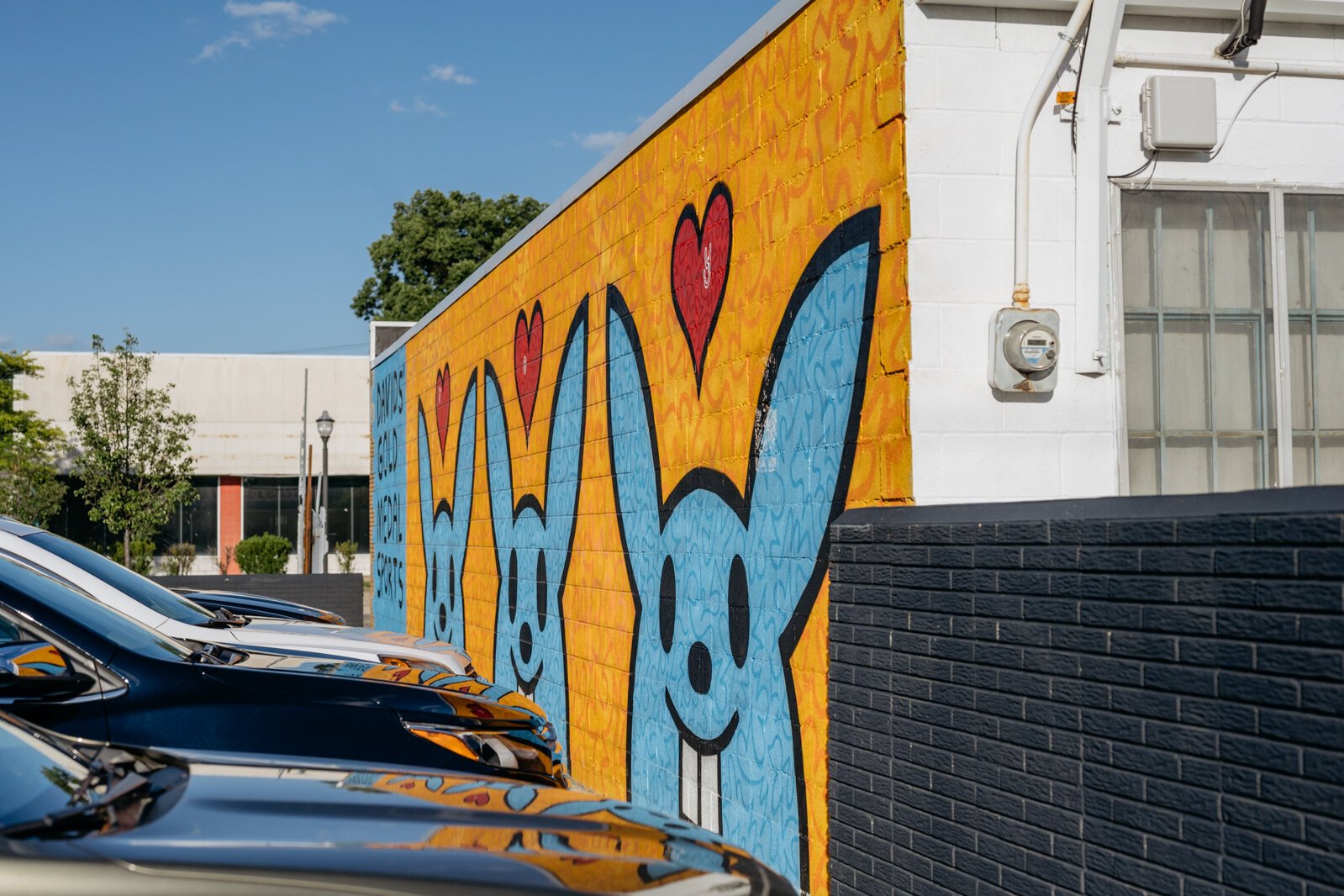 Carl Oxley III has developed this welcoming scene for patrons of David Gold Medal Sports at 23809 John R. Road. 