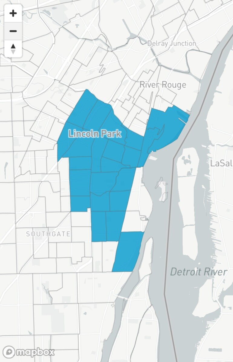 One of the “community of interest” maps submitted to the Michigan Independent Citizens Redistricting Commission by Miigwech, Inc.