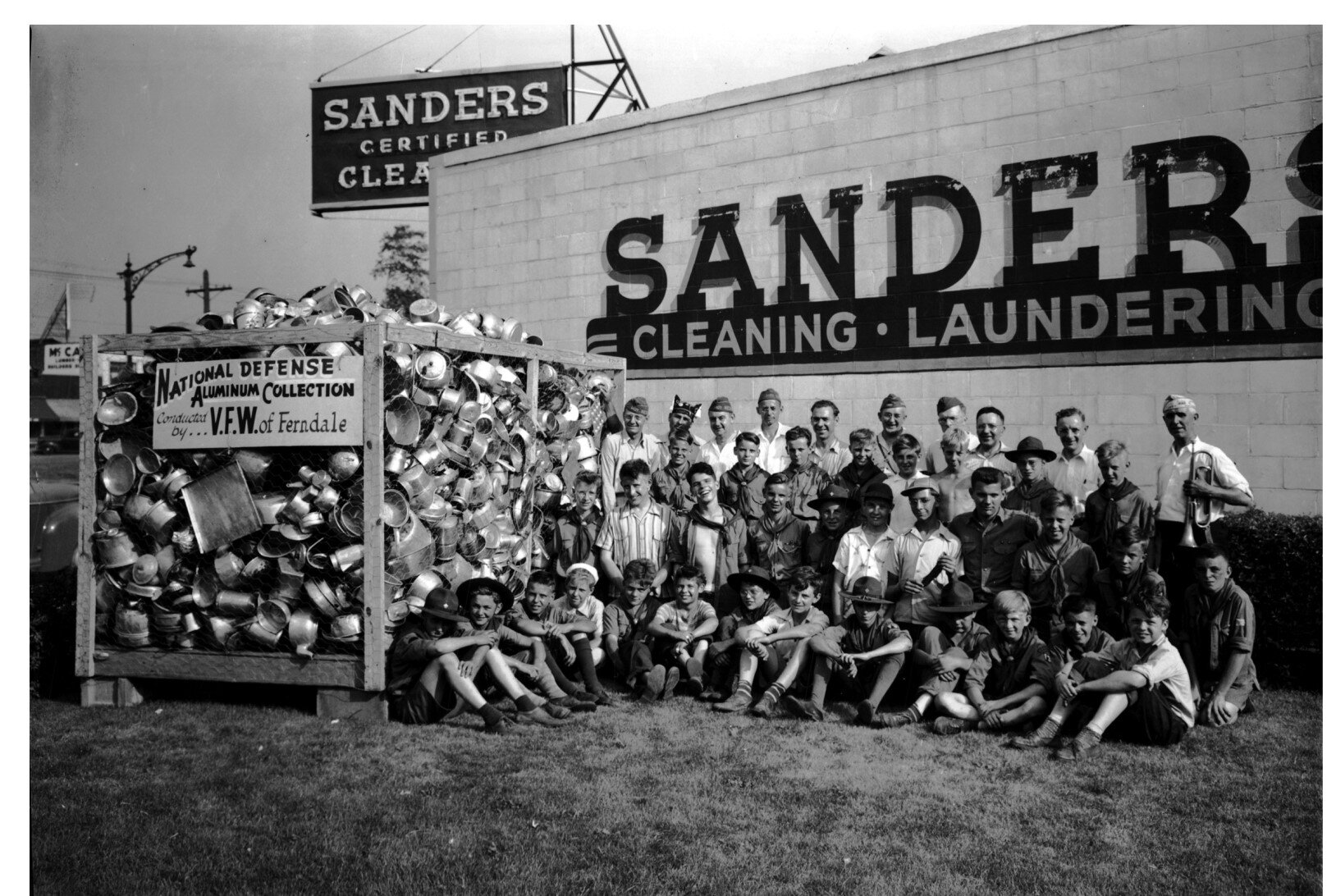 Ferndale Boy Scouts aluminum drive in 1942. Photo: Ferndale Historical Museum.